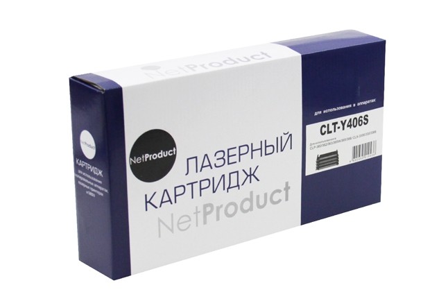 Тонер-картридж NetProduct (N-CLT-Y406S) для Samsung CLP-360/365/368/CLX-3300/3305, Y, 1K Тонер-картридж NetProduct (N-CLT-Y406S) для Samsung CLP-360/365/368/CLX-3300/3305, Y, 1K
