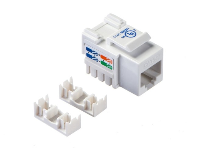 Модуль Keystone неэкранированный, RJ45, cat.5e, 90°, 110/Krone тип, под инструмент, KE, белый, NETKO Expert CKC Модуль Keystone неэкранированный, RJ45, cat.5e, 90°, 110/Krone тип, под инструмент, KE, белый, NETKO Expert CKC