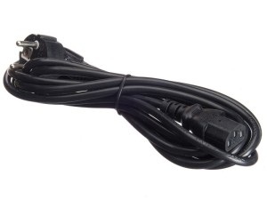 Кабель питания (евровилка - штекер IEC C13) 3*0,75мм2, 3м, черный, NETKO Optima