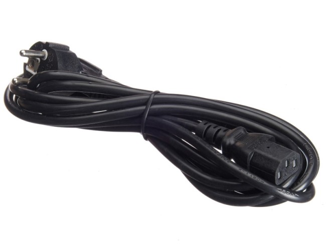 Кабель питания (евровилка - штекер IEC C13) 3*0,75мм2, 3м, черный, NETKO Optima Кабель питания (евровилка - штекер IEC C13) 3*0,75мм2, 3м, черный, NETKO Optima