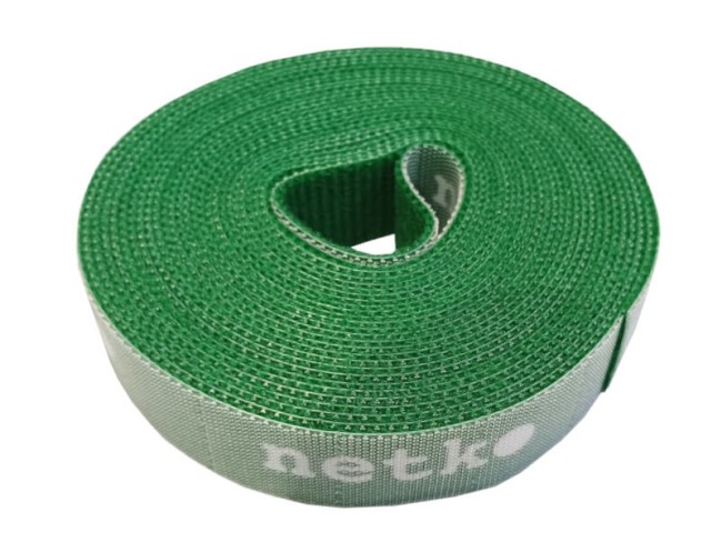 Лента-липучка многоразовая 20мм*5м, с насечками для отрыва (каждые 2 см), зеленая NETKO Optima Лента-липучка многоразовая 20мм*5м, с насечками для отрыва (каждые 2 см), зеленая NETKO Optima