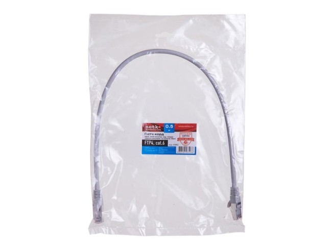 Патч-корд FTP4 cat.6, литой коннектор, серый, Netko CKC 10 шт Патч-корд FTP4 cat.6, литой коннектор, серый, Netko CKC 10 шт