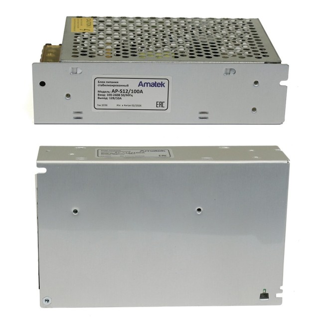 AP-S12/100A - блок питания 12В / 10А стабилизированный