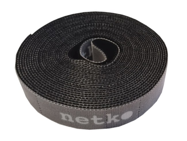 Лента-липучка многоразовая 20мм*5м, с насечками для отрыва (каждые 2 см), черная NETKO Optima Лента-липучка многоразовая 20мм*5м, с насечками для отрыва (каждые 2 см), черная NETKO Optima