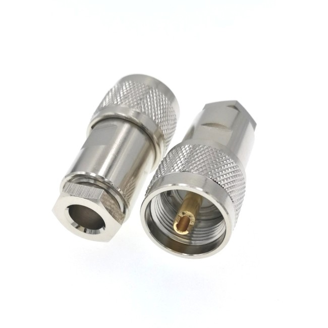 ВЧ-разъём UHF(male) PL259 прижимной под кабель 5D-FB комплект 20 шт