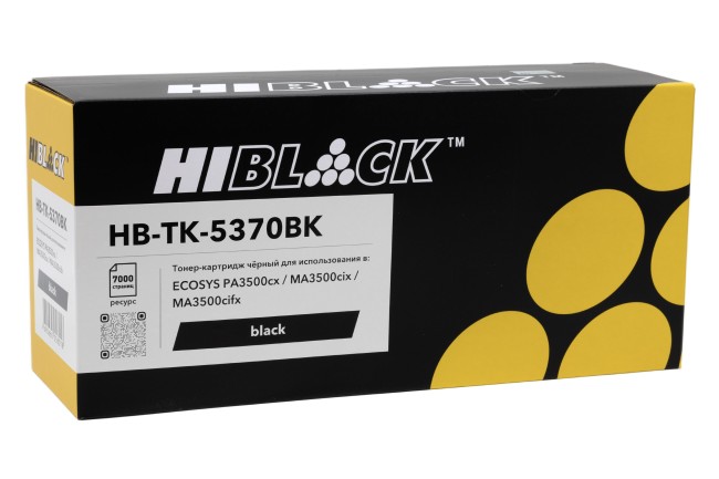 Тонер-картридж Hi-Black (HB-TK-5370Bk) для Kyocera ECOSYS PA3500/PA3500cx/MA3500/MA3500cix, Bk, 7K Тонер-картридж Hi-Black (HB-TK-5370Bk) для Kyocera ECOSYS PA3500/PA3500cx/MA3500/MA3500cix, Bk, 7K