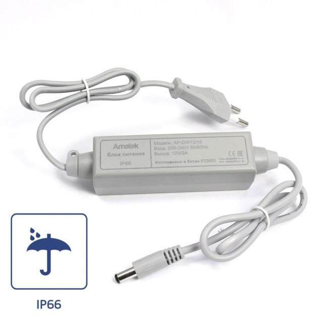 AP-DW12/15 - блок питания 12В / 1,5А влагозащищенный стабилизированный AP-DW12/15 - блок питания 12В / 1,5А влагозащищенный стабилизированный