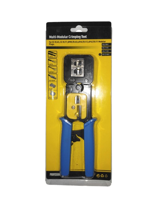 Инструмент обжимной для коннекторов со сквозным отверстием EZNetko plug RJ-45 (8p8c); RJ-11/RJ-12 (6p2c/6p4c/6p6c) L Инструмент обжимной для коннекторов со сквозным отверстием EZNetko plug RJ-45 (8p8c); RJ-11/RJ-12 (6p2c/6p4c/6p6c) L