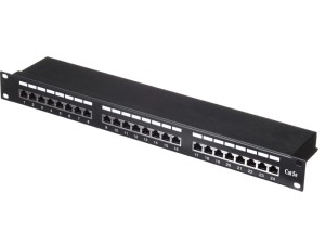 Патч-панель FTP, 19, 24 порта RJ45, cat.5е, 1U, Krone Type
