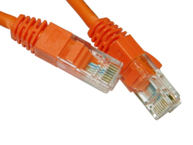 Патч-корд UTP4 cat.5e, литой коннектор, оранжевый, LSZH, Netko CKC Патч-корд UTP4 cat.5e, литой коннектор, оранжевый, LSZH, Netko CKC