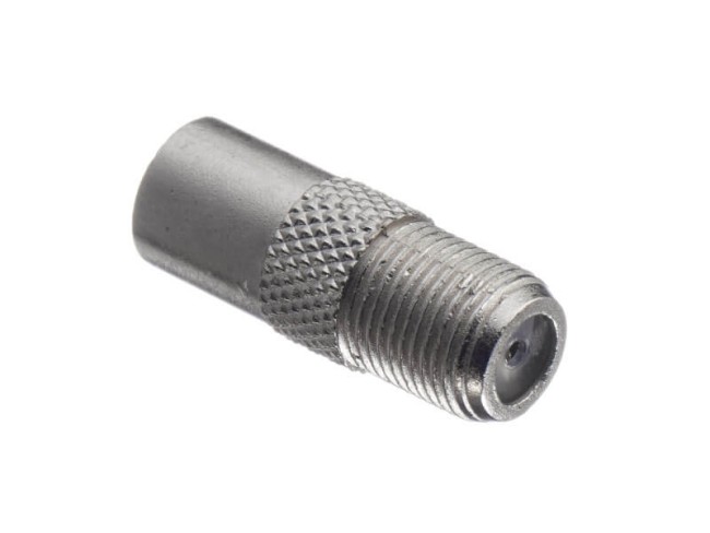 Переходник гнездо F - штекер TV (цинк) (P108-52), NETKO Optima 10 шт