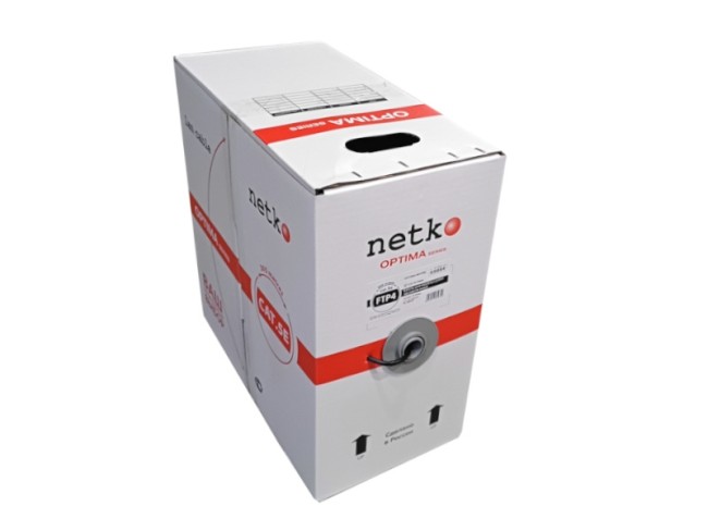 Кабель FTP4 cat.5е, одножильный, Cu, наружный, Проходит Fluke тест, черный, NETKO Optima Silver 305м Кабель FTP4 cat.5е, одножильный, Cu, наружный, Проходит Fluke тест, черный, NETKO Optima Silver 305м