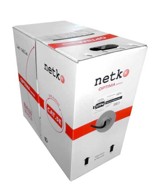 Кабель UTP4 cat.5е, одножильный, Cu, наружный, Проходит Fluke тест, черный, NETKO Optima Silver 3м Кабель UTP4 cat.5е, одножильный, Cu, наружный, Проходит Fluke тест, черный, NETKO Optima Silver 3м
