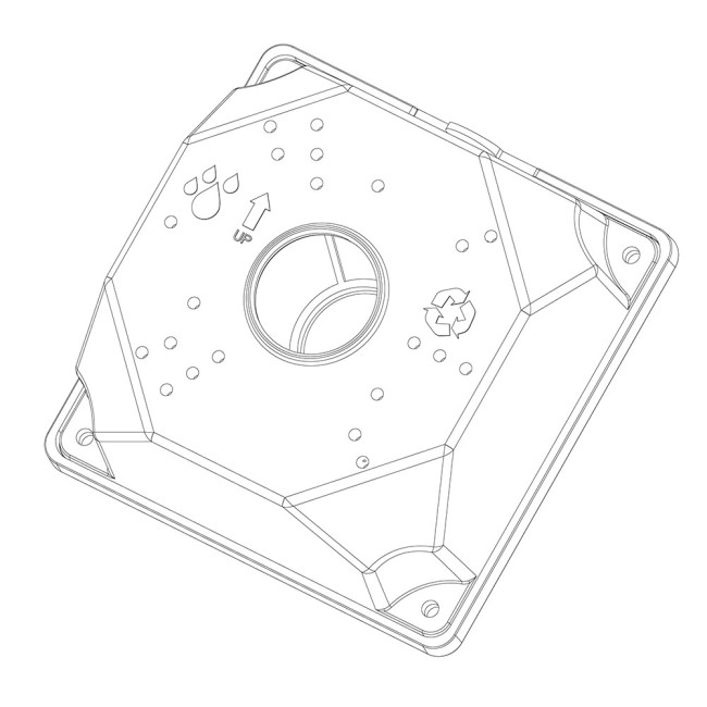 Накладная распределительная коробка Amatek AV-BB1F пластмассовая 7000314
