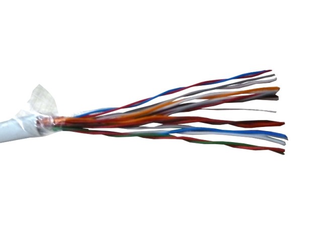 Кабель LC UTP10 cat.3, , 0,40мм, нг(А)-HF LSZH, серый 2м