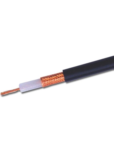 Кабель коаксиальный RG-59 B/U MIL17, 75 Ом, Cu, экран 112%, черный, 100 м