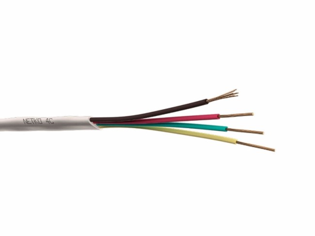 Кабель Телефонный 4c, CU, 50м, плоский, белый NETKO Optima Кабель Телефонный 4c, CU, 50м, плоский, белый NETKO Optima