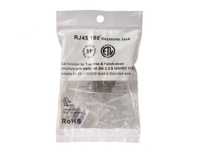 Модуль Keystone экранированный, RJ45, cat.5e, 180°, 110/Krone тип, без инструмента, KE, металлик, NETKO Expert CKC Модуль Keystone экранированный, RJ45, cat.5e, 180°, 110/Krone тип, без инструмента, KE, металлик, NETKO Expert CKC