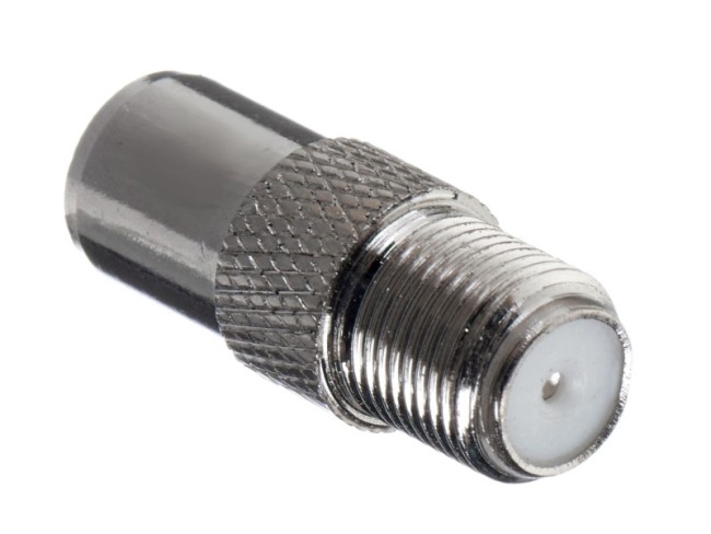 Переходник гнездо F - штекер TV (медь) (P108-52), NETKO Optima