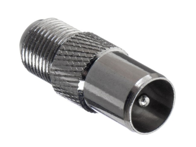 Переходник гнездо F - штекер TV (медь) (P108-52), NETKO Optima