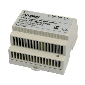 AP-DU24/2DIN - блок питания 24В / 2,5А резервированный, стабилизированный