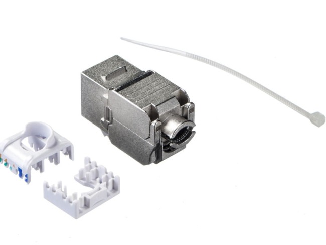 Модуль Keystone экранированный, RJ45, cat.5e, 180°, 110/Krone тип, без инструмента, KE, металлик, NETKO Expert CKC 2шт Модуль Keystone экранированный, RJ45, cat.5e, 180°, 110/Krone тип, без инструмента, KE, металлик, NETKO Expert CKC 2шт