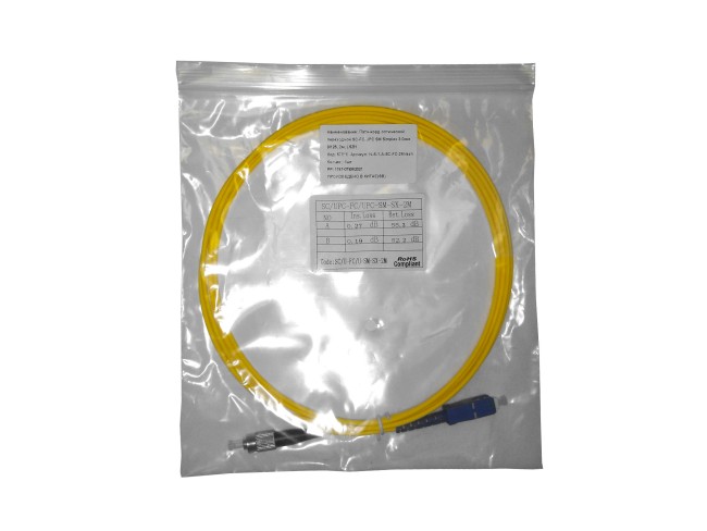 Патч-корд оптический переходной SC-FC/UPC SM Simplex 3.0мм 9/125, LSZH 5 шт Патч-корд оптический переходной SC-FC/UPC SM Simplex 3.0мм 9/125, LSZH 5 шт