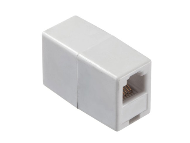 Соединительный модуль RJ12(6p2c) на RJ12 / белый, Netko 10шт