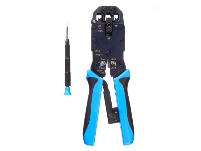 HT-2008AR Профессиональный инструмент для обжима (кримпер) 4р-6р-8р, фиксатор+ отвертка , Hanlong для Netko HT-2008AR Профессиональный инструмент для обжима (кримпер) 4р-6р-8р, фиксатор+ отвертка , Hanlong для Netko