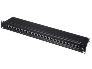 Патч-панель FTP, 19, 24 порта RJ45, cat.5е, 1U, Dual Type, черная, NETKO Expert