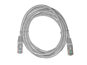 Патч-корд UTP4 cat.5е, CCA, LSZH, серый, литой коннектор NETKO Optima