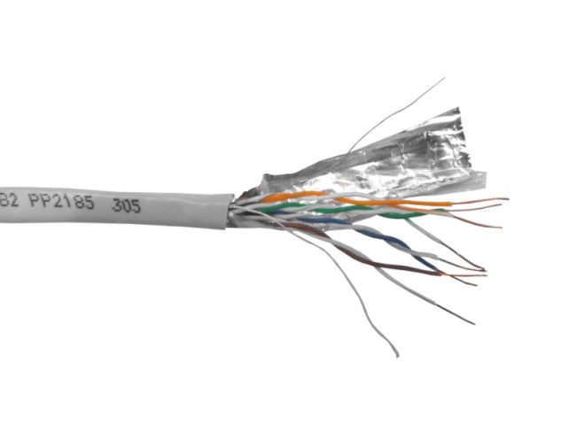 Кабель FTP4 cat.5е, одножильный, экранированный, Cu, Проходит Fluke тест, серый, NETKO Optima Bronze 150м Кабель FTP4 cat.5е, одножильный, экранированный, Cu, Проходит Fluke тест, серый, NETKO Optima Bronze 150м