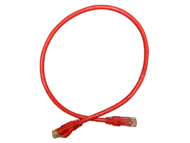 Патч-корд UTP4 cat.5e, литой коннектор, красный, Netko CKC Патч-корд UTP4 cat.5e, литой коннектор, красный, Netko CKC