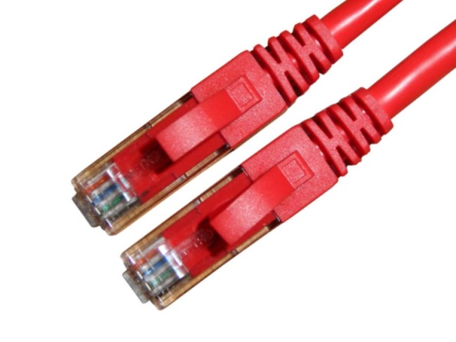 Патч-корд UTP4 cat.5e, литой коннектор, красный, Netko CKC Патч-корд UTP4 cat.5e, литой коннектор, красный, Netko CKC