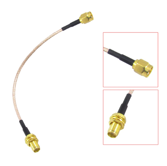 Адаптер для модема (пигтейл) SMA(male)-SMA(female) кабель RG316 15см. комплект 20 шт