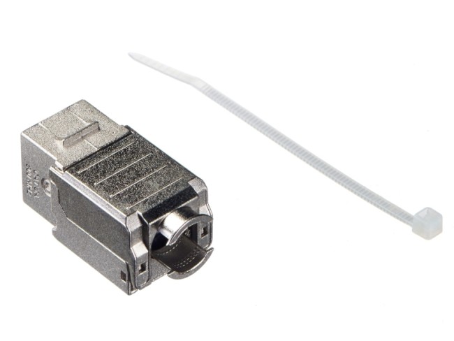 Модуль Keystone экранированный, RJ45, cat.6А, 90°, 110 тип, под инструмент, KE, металлик, NETKO Expert CKC Модуль Keystone экранированный, RJ45, cat.6А, 90°, 110 тип, под инструмент, KE, металлик, NETKO Expert CKC