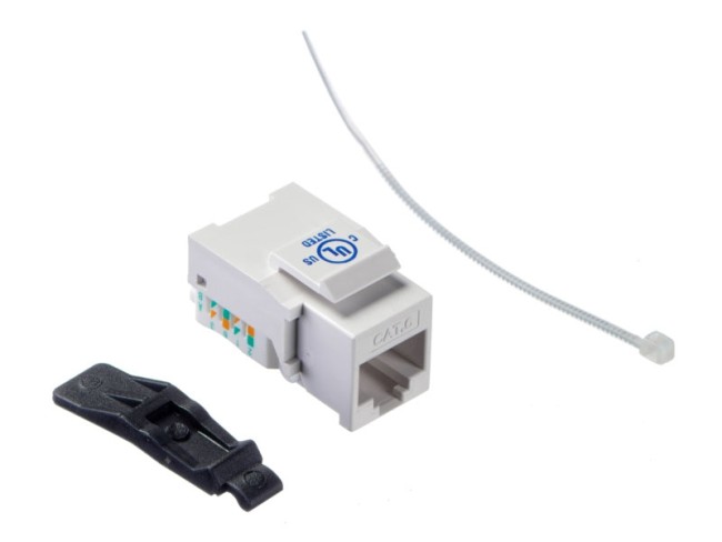 Модуль Keystone неэкранированный, RJ45, cat.6, 90°, без инструмента, KE, белый, NETKO Expert CKC Модуль Keystone неэкранированный, RJ45, cat.6, 90°, без инструмента, KE, белый, NETKO Expert CKC