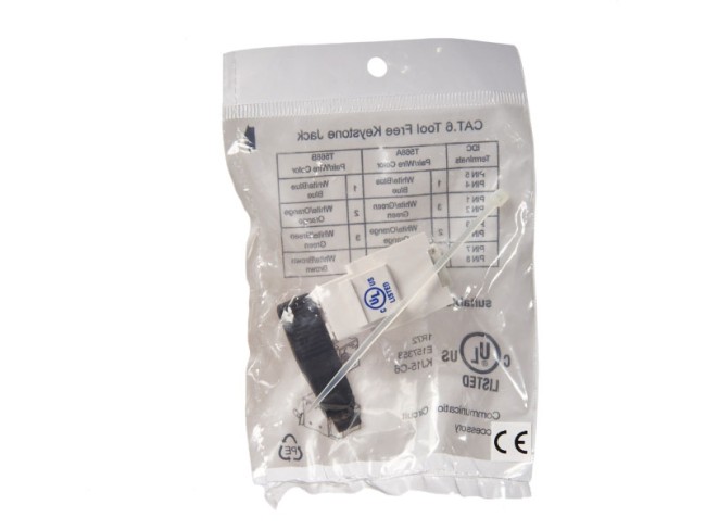 Модуль Keystone неэкранированный, RJ45, cat.6, 90°, без инструмента, KE, белый, NETKO Expert CKC Модуль Keystone неэкранированный, RJ45, cat.6, 90°, без инструмента, KE, белый, NETKO Expert CKC