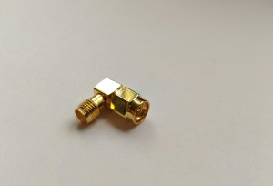 Переходник SMA (папа) - SMA (мама) угловой (аналог S-412), 50 Ом