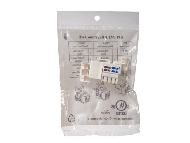 Модуль Keystone неэкранированный, RJ45, cat.6, 90°, 110/Krone тип, под инструмент, KE, белый, NETKO Expert CKC Модуль Keystone неэкранированный, RJ45, cat.6, 90°, 110/Krone тип, под инструмент, KE, белый, NETKO Expert CKC