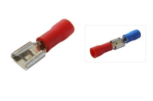 Клемма плоская FDD 1.25-250, КПИ гнездо 6,3мм, 0,5-1,5мм2, изолированная, красная, 100шт., NETKO Optima