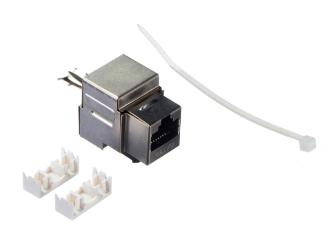 Модуль Keystone экранированный, RJ45, cat.5e, 90°, 110/Krone тип, под инструмент, KE, металлик, NETKO Expert CKC Модуль Keystone экранированный, RJ45, cat.5e, 90°, 110/Krone тип, под инструмент, KE, металлик, NETKO Expert CKC