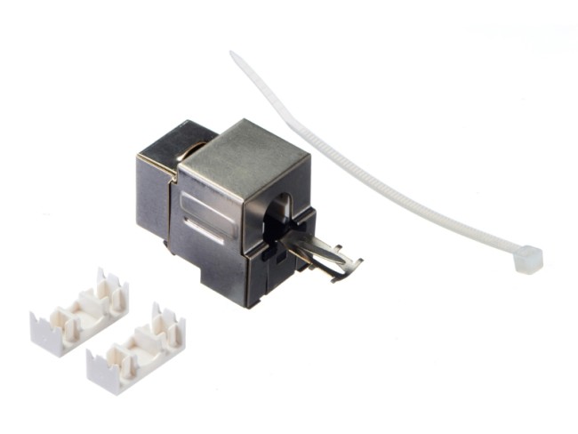 Модуль Keystone экранированный, RJ45, cat.5e, 90°, 110/Krone тип, под инструмент, KE, металлик, NETKO Expert CKC Модуль Keystone экранированный, RJ45, cat.5e, 90°, 110/Krone тип, под инструмент, KE, металлик, NETKO Expert CKC