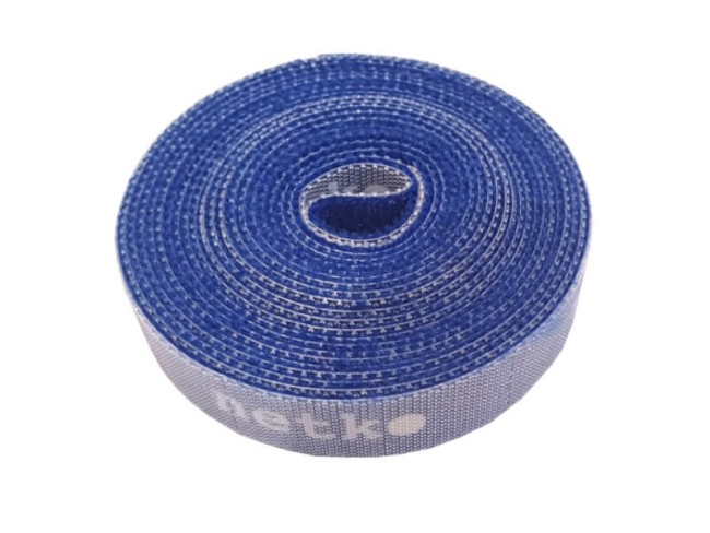 Лента-липучка многоразовая 14,5мм*3м, с насечками для отрыва (каждые 2 см), синяя NETKO Optima Лента-липучка многоразовая 14,5мм*3м, с насечками для отрыва (каждые 2 см), синяя NETKO Optima