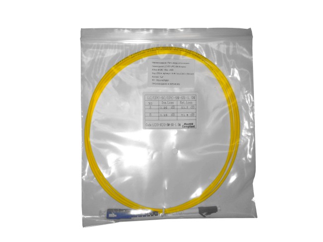 Патч-корд оптический переходной LC-SC/UPC SM Simplex 3.0мм 9/125, LSZH Патч-корд оптический переходной LC-SC/UPC SM Simplex 3.0мм 9/125, LSZH