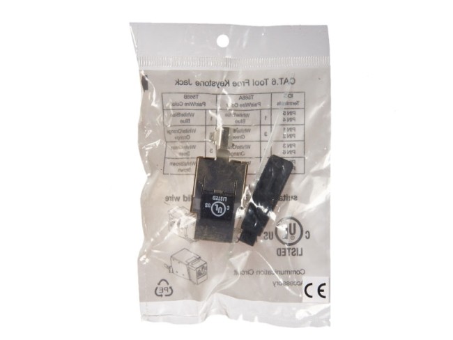 Модуль Keystone экранированный, RJ45, cat.6, 90°, без инструмента, KE, металлик, Netko СКС