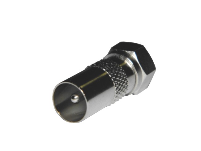 Переходник шт.F - шт.TV (цинк), NETKO Optima 20 шт