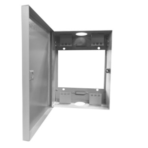 Антивандальный Шкаф 2U, распашного типа, (Ш*Г*В 255*102*333мм), 10 направляющие, передняя дверь металл, замок, серый