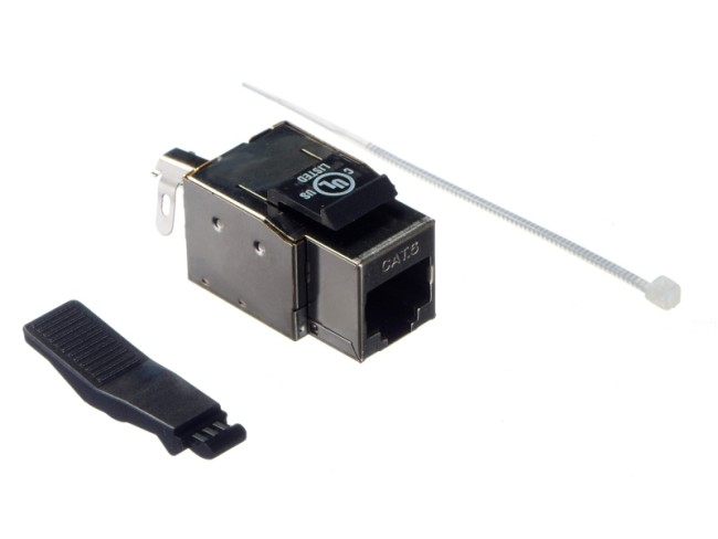 Модуль Keystone экранированный, RJ45, cat.6, 90°, без инструмента, KE, металлик, Netko СКС 5шт