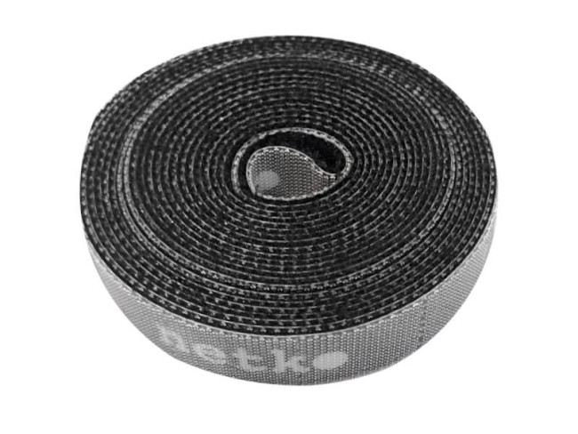 Лента-липучка многоразовая 14,5мм*3м, с насечками для отрыва (каждые 2 см), черная NETKO Optima Лента-липучка многоразовая 14,5мм*3м, с насечками для отрыва (каждые 2 см), черная NETKO Optima